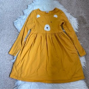 EUC Hanna Andersson Bear long sleeve dress 130 8